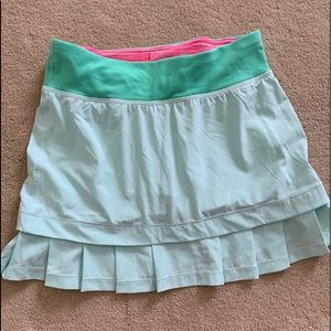 Ivivva lime green “set the pace” tennis skort